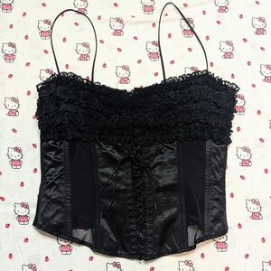 vintage shirley of hollywood ruffle corset